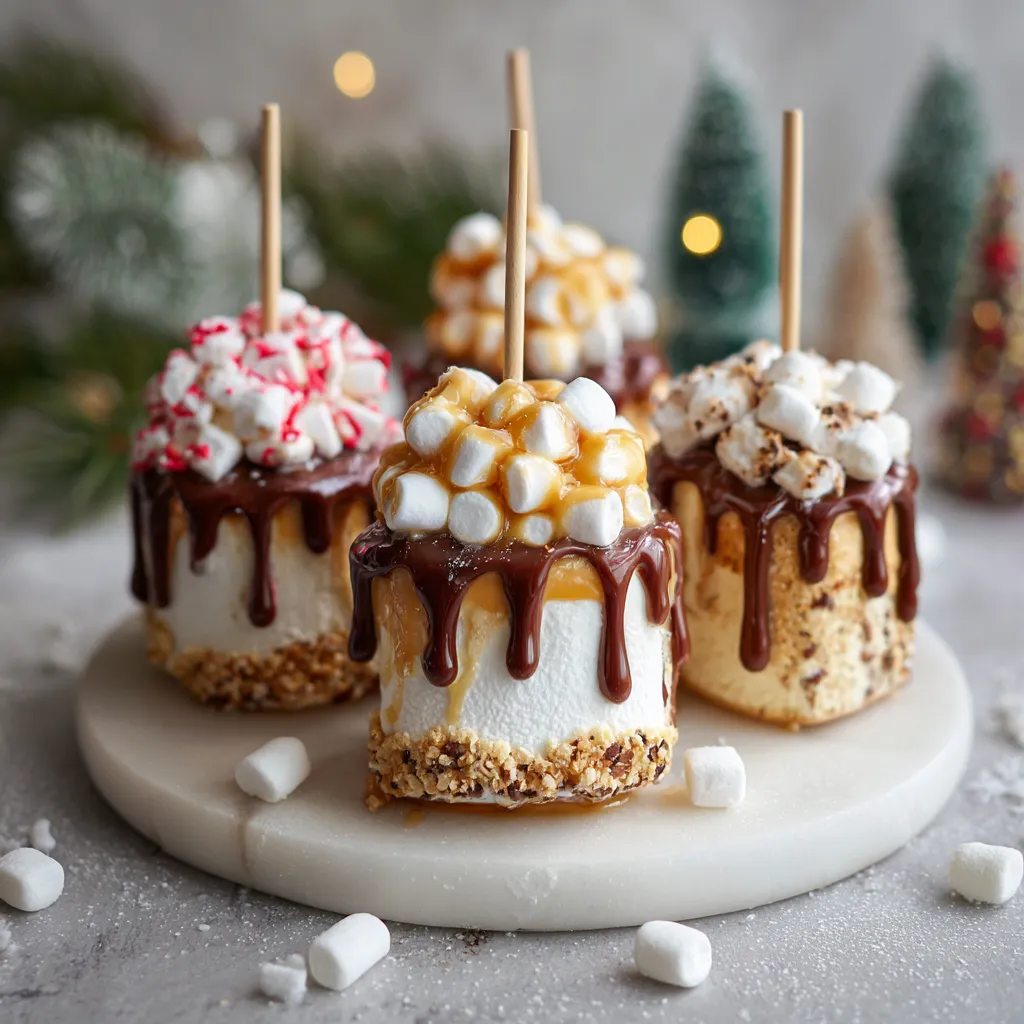 Caramel Marshmallow Christmas Pops