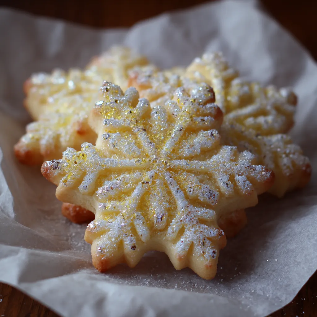 Lemon Snowflake Shortbread