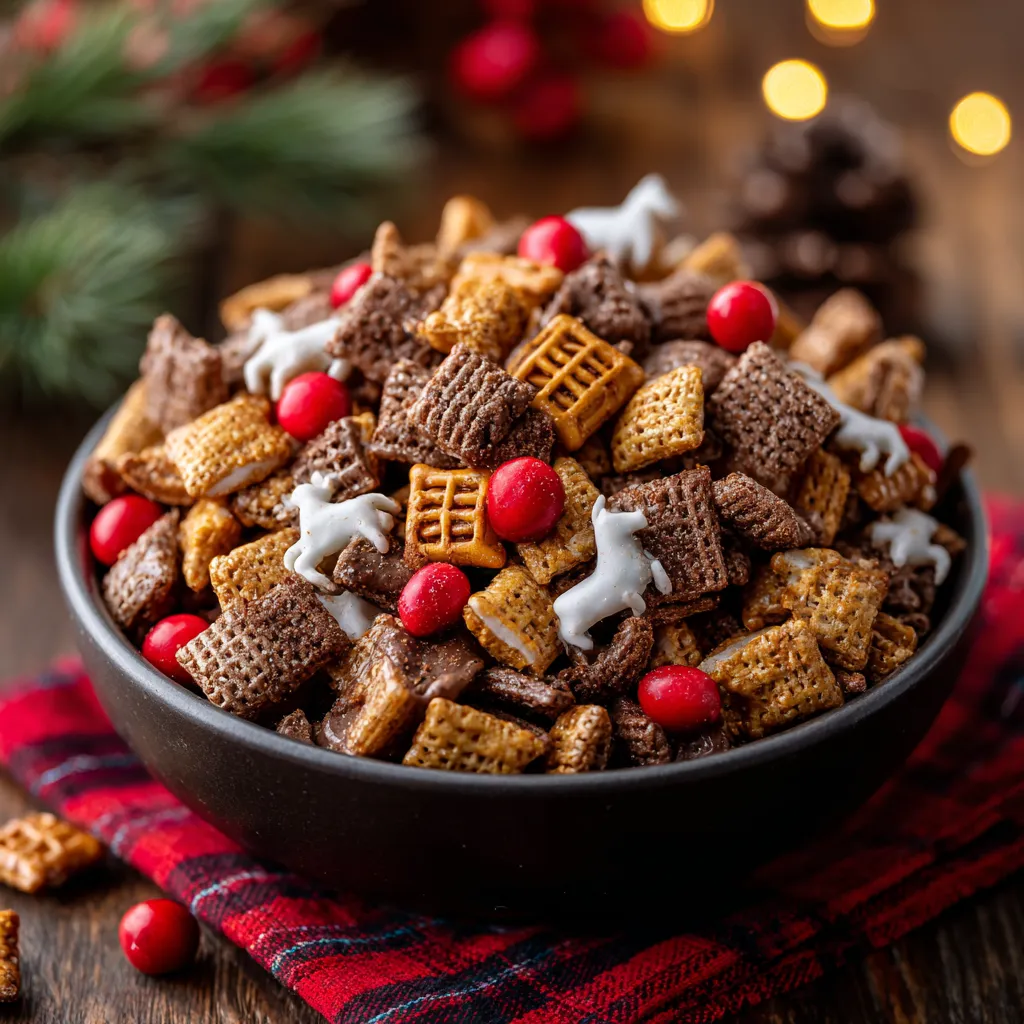 Peanut Butter Chocolate Reindeer Chow