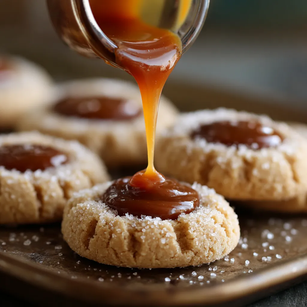 Salted Caramel Thumbprint Cookies