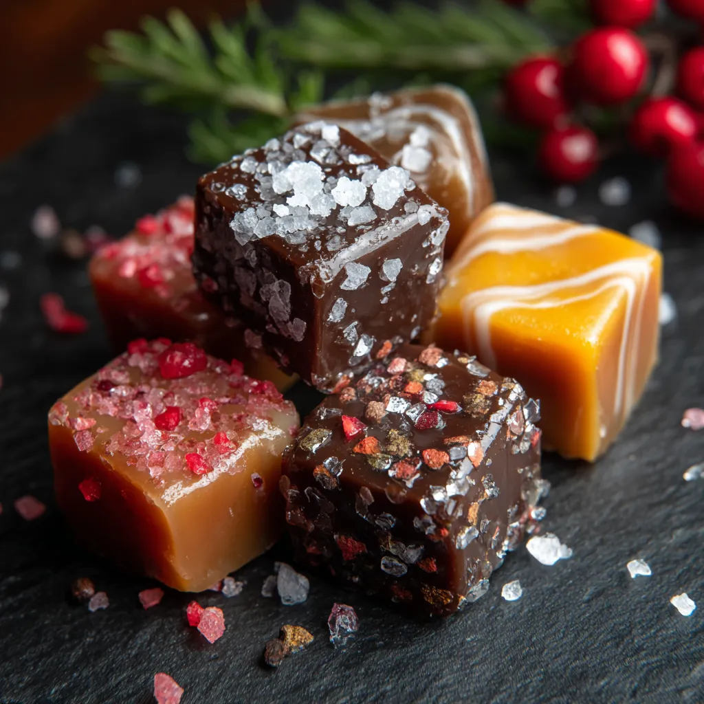 Salted Christmas Caramels