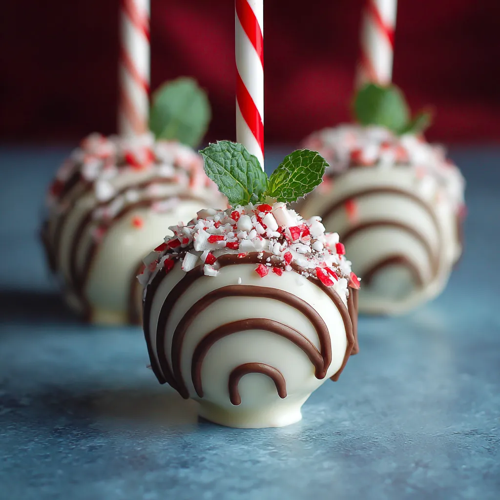 Chocolate Mint Christmas Cake Pops