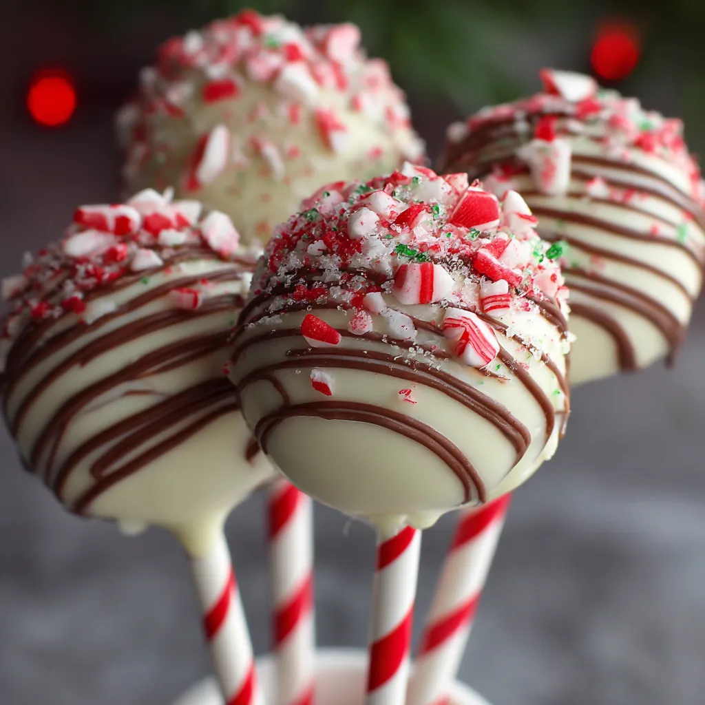 Chocolate Peppermint Christmas Cake Pops