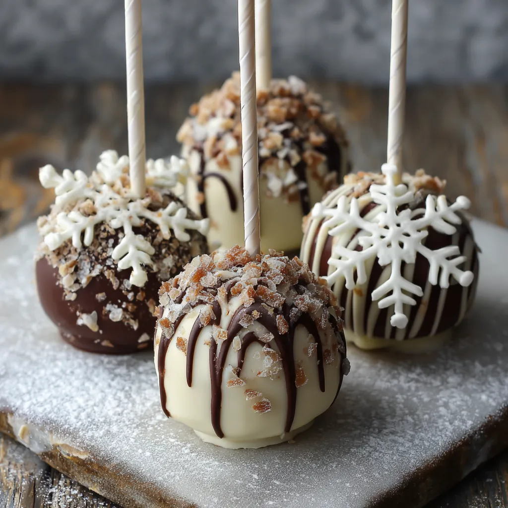 Chocolate Snowflake Cake Pops ❄️🍫