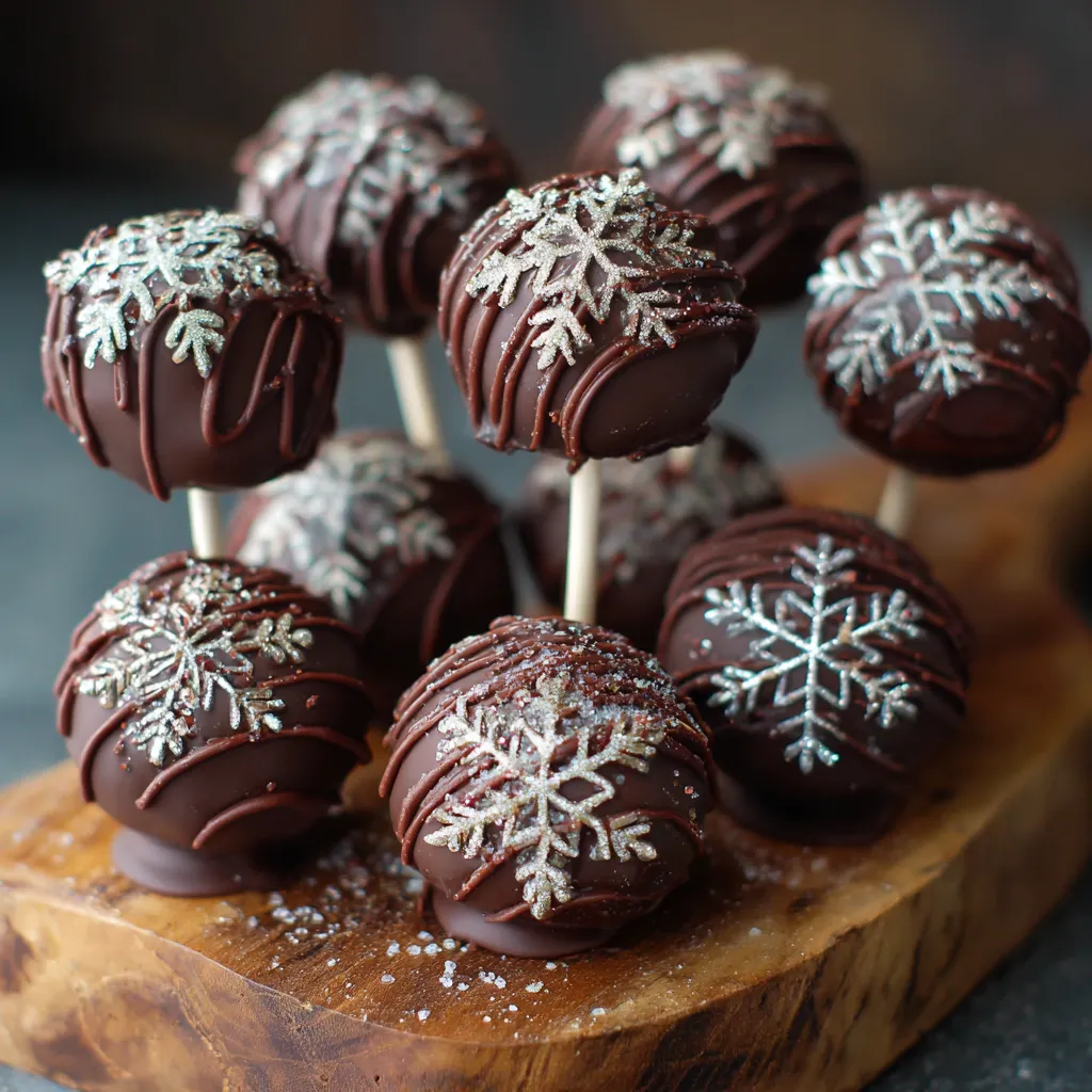 Chocolate Cranberry Christmas Cake Pops