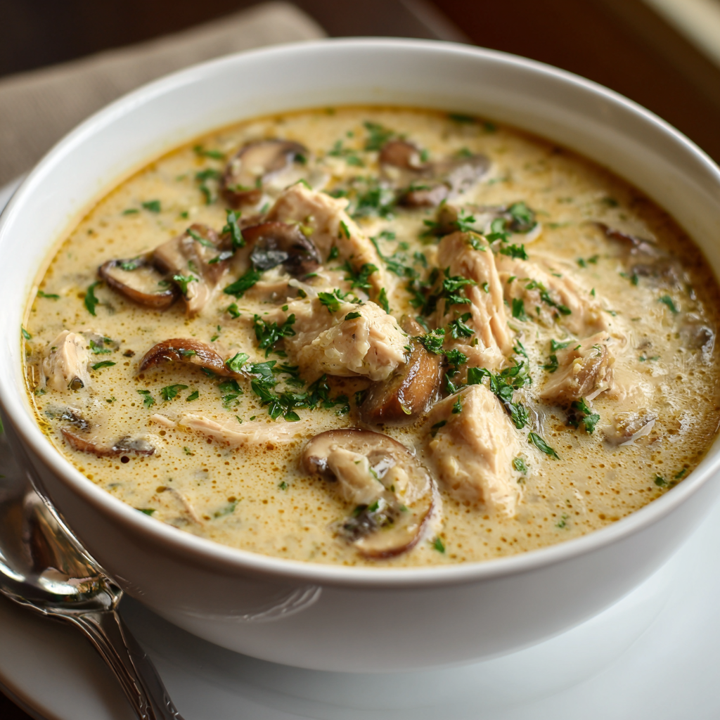 Creamy Chicken Mushroom Soup