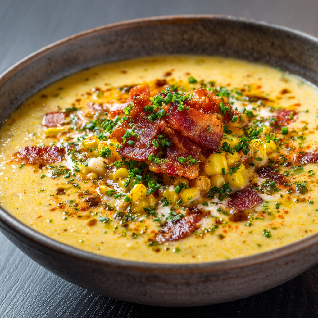 Creamy Corn Chowder with Bacon