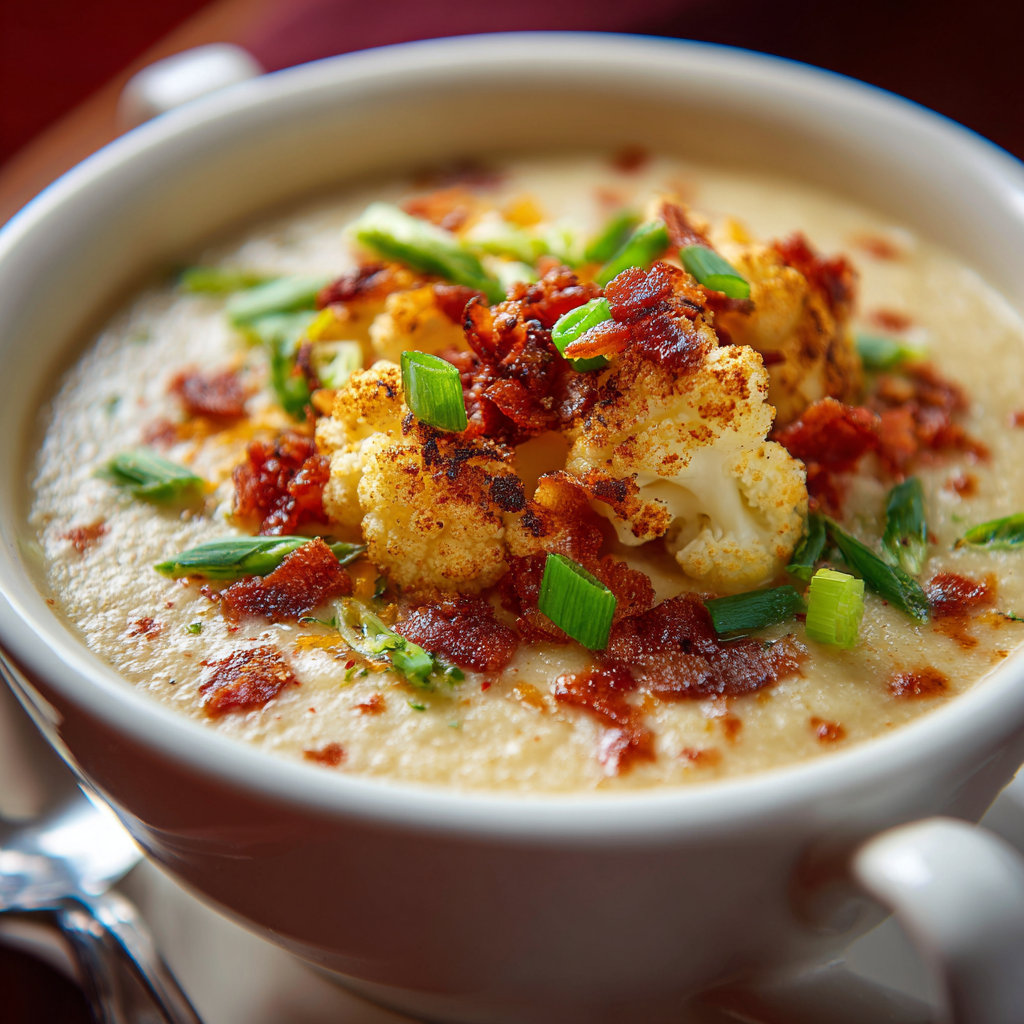 Loaded Cauliflower Soup