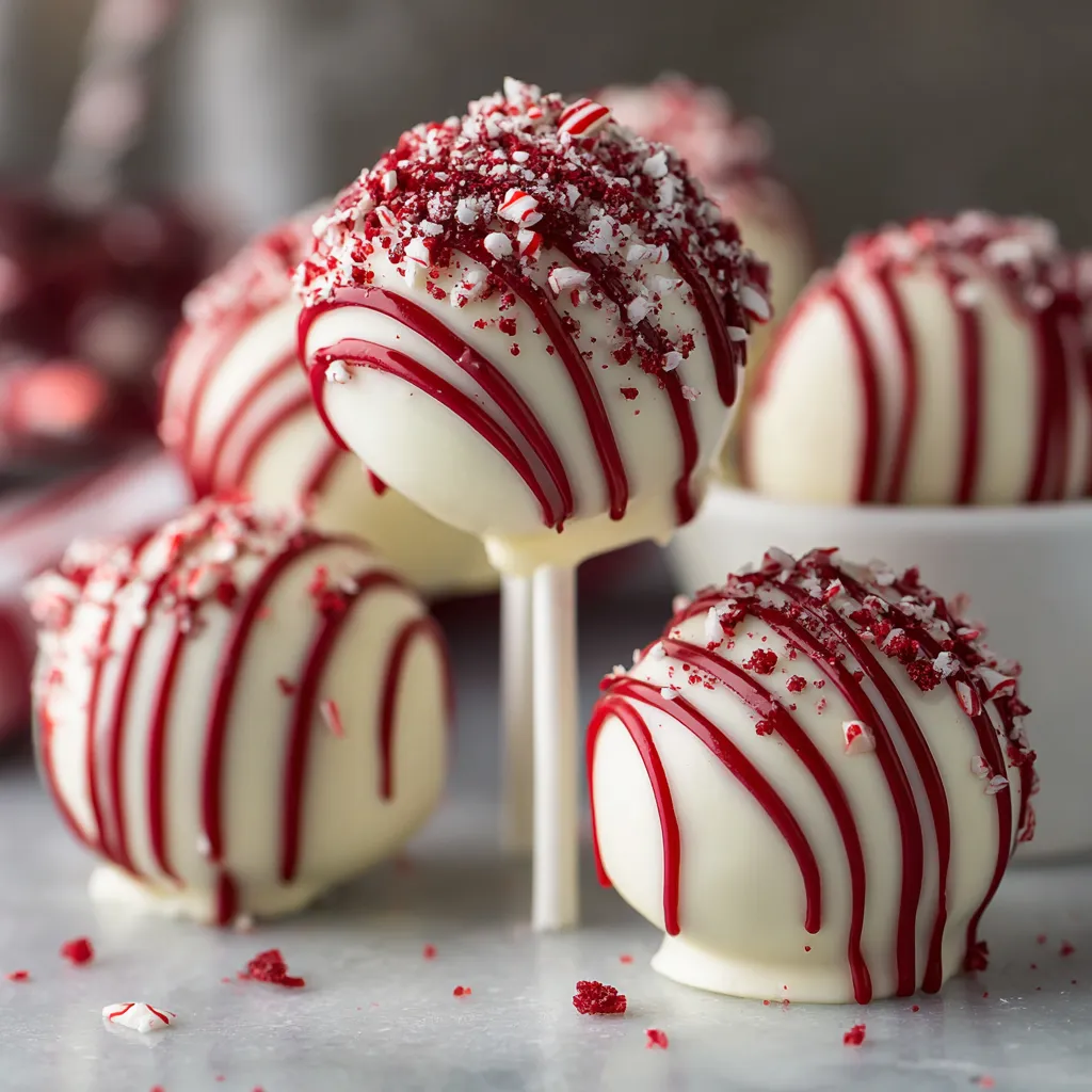 Red Velvet Peppermint Cake Pops ❤️❄️