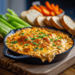 Buffalo Chicken Dip with Mozzarella and Cheddar