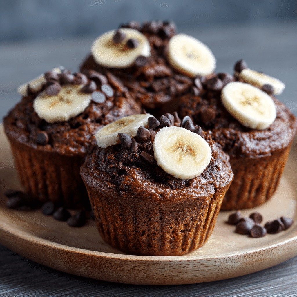 Chocolate Banana Breakfast Muffins