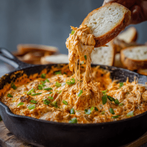 Creamy Buffalo Chicken Dip with Shredded Chicken