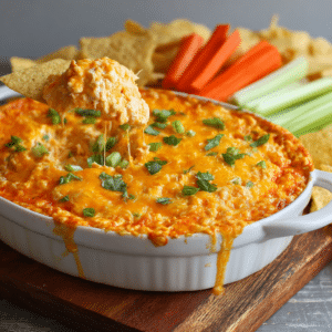 Extra Cheesy Buffalo Chicken Dip Recipe