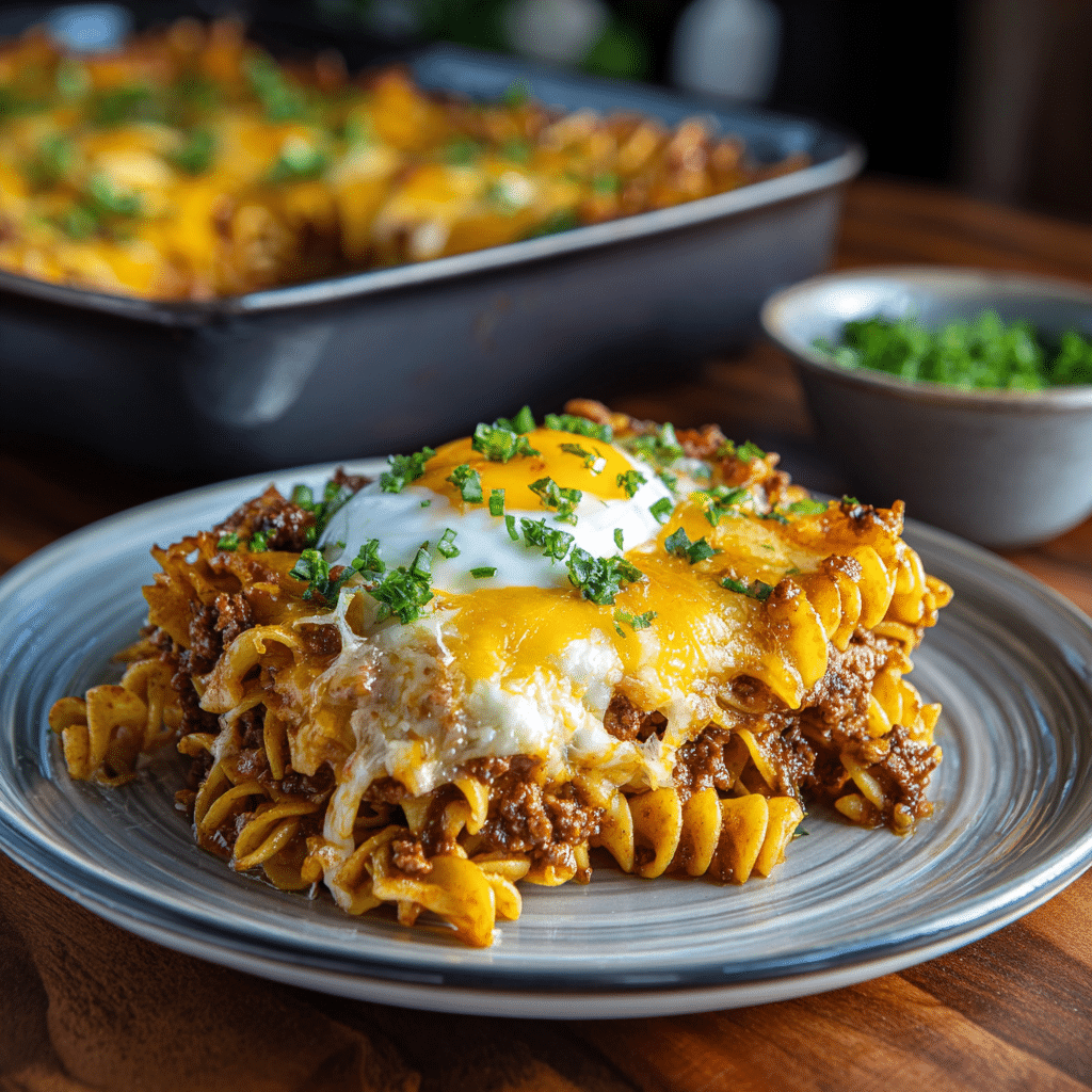 Classic Ground Beef Noodle Casserole