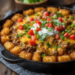 Creamy Ground Beef Tater Tot Casserole