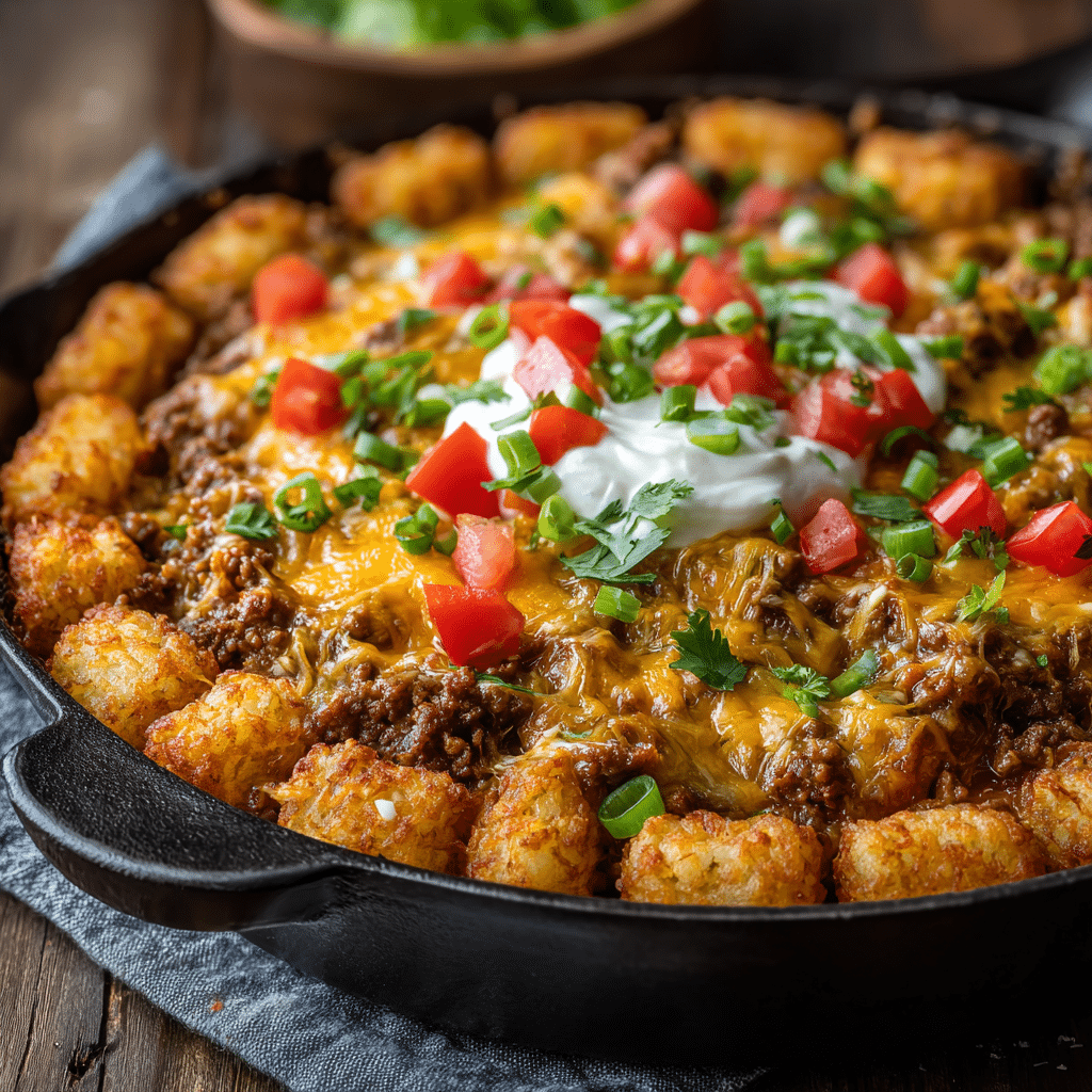 Creamy Ground Beef Tater Tot Casserole