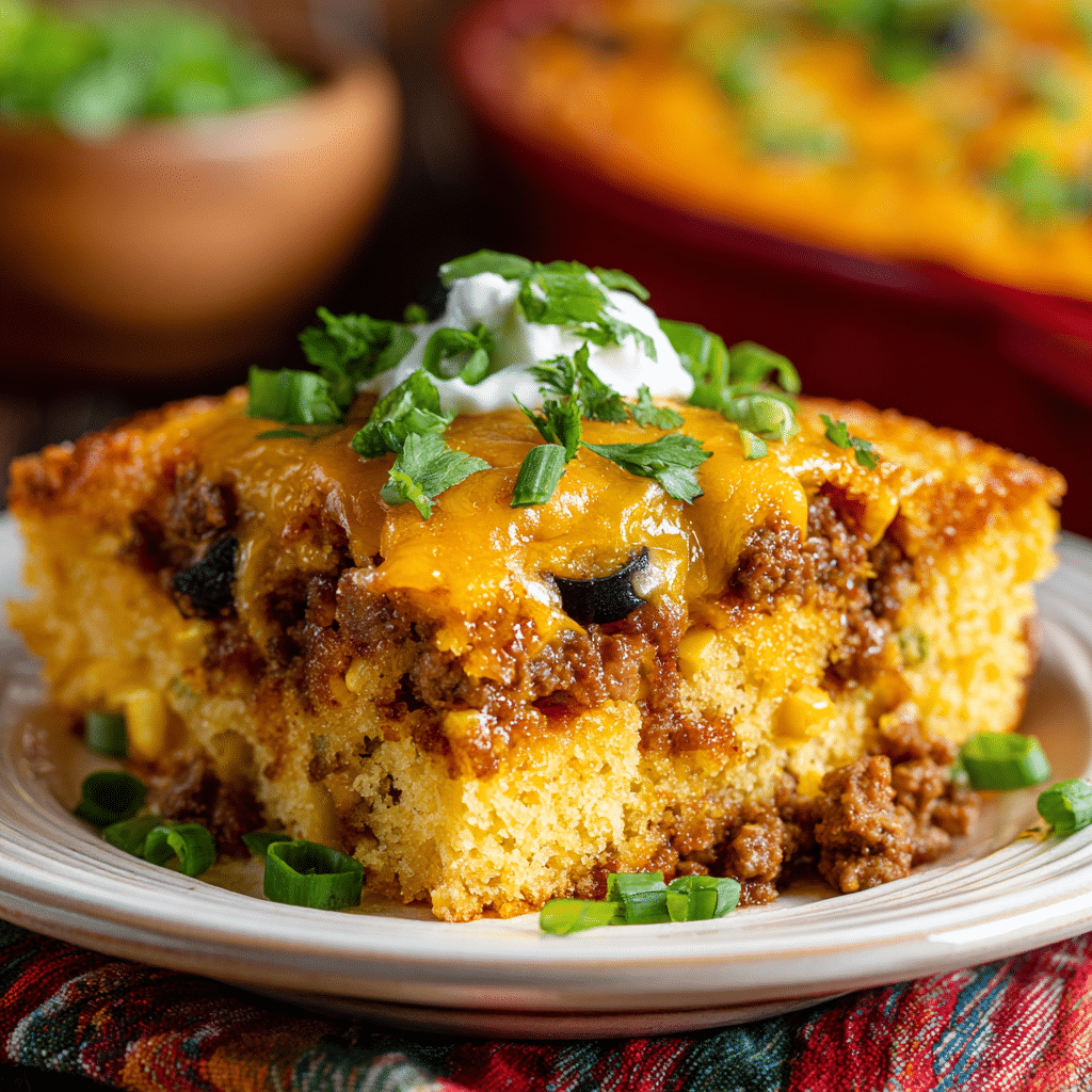 Ground Beef Cornbread Casserole