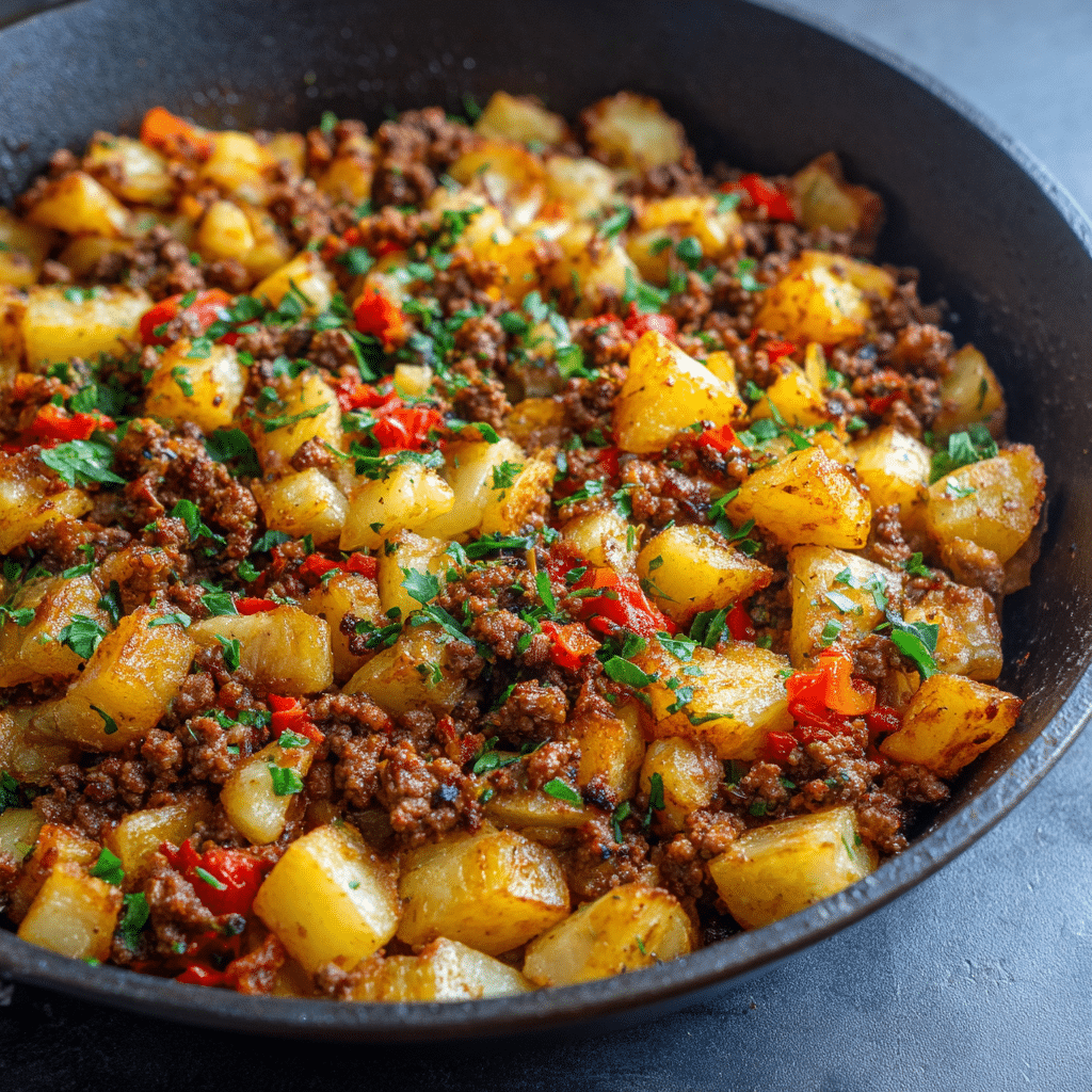 Ground Beef and Potato Hash
