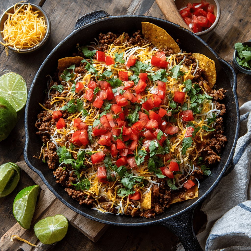 Quick Beef Taco Skillet