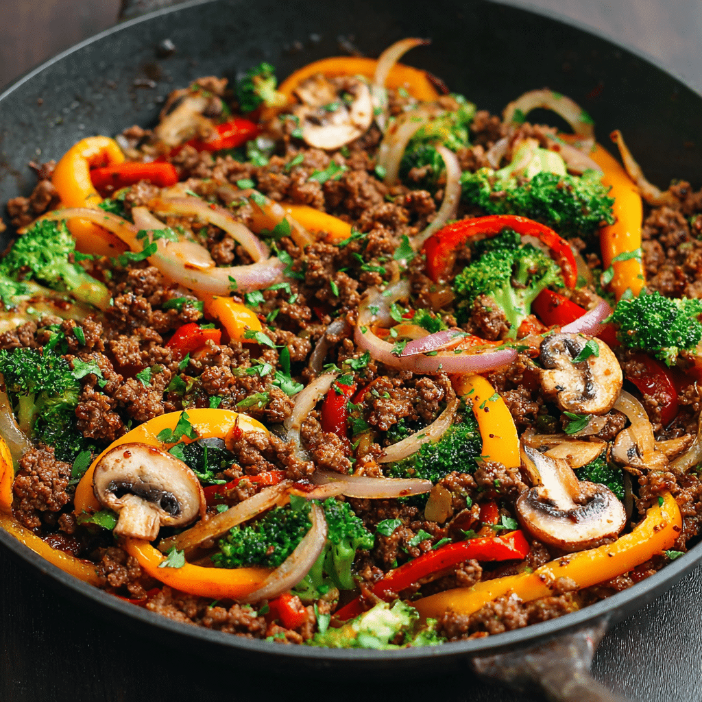 Simple Ground Beef Stir Fry