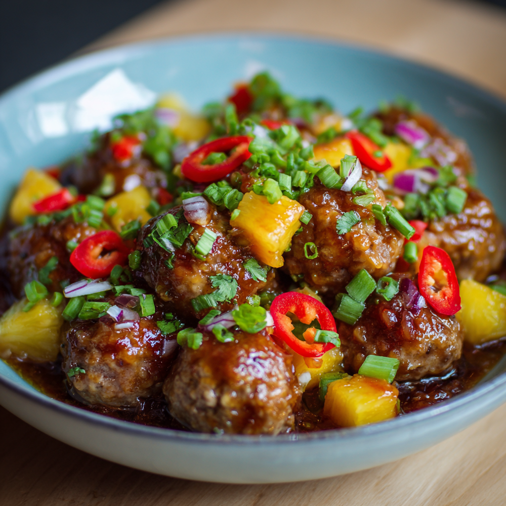 Sweet & Sour Hawaiian Meatballs